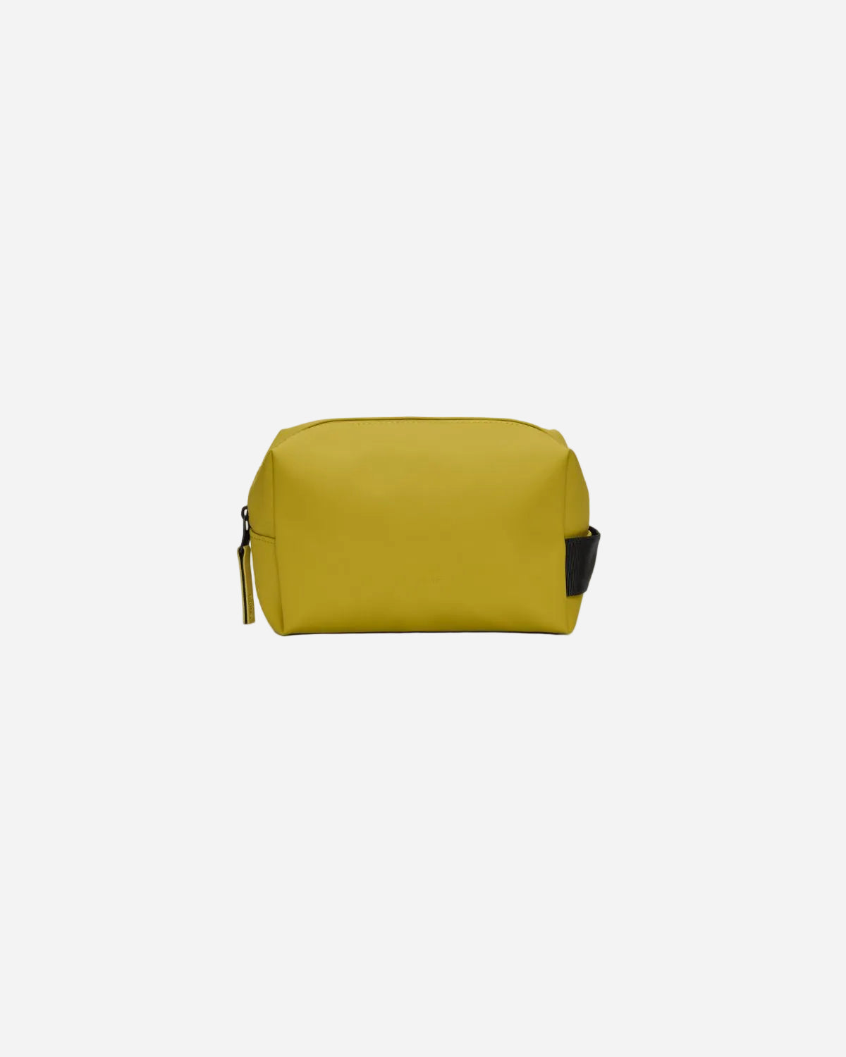 Yellow toiletry bag on a white background