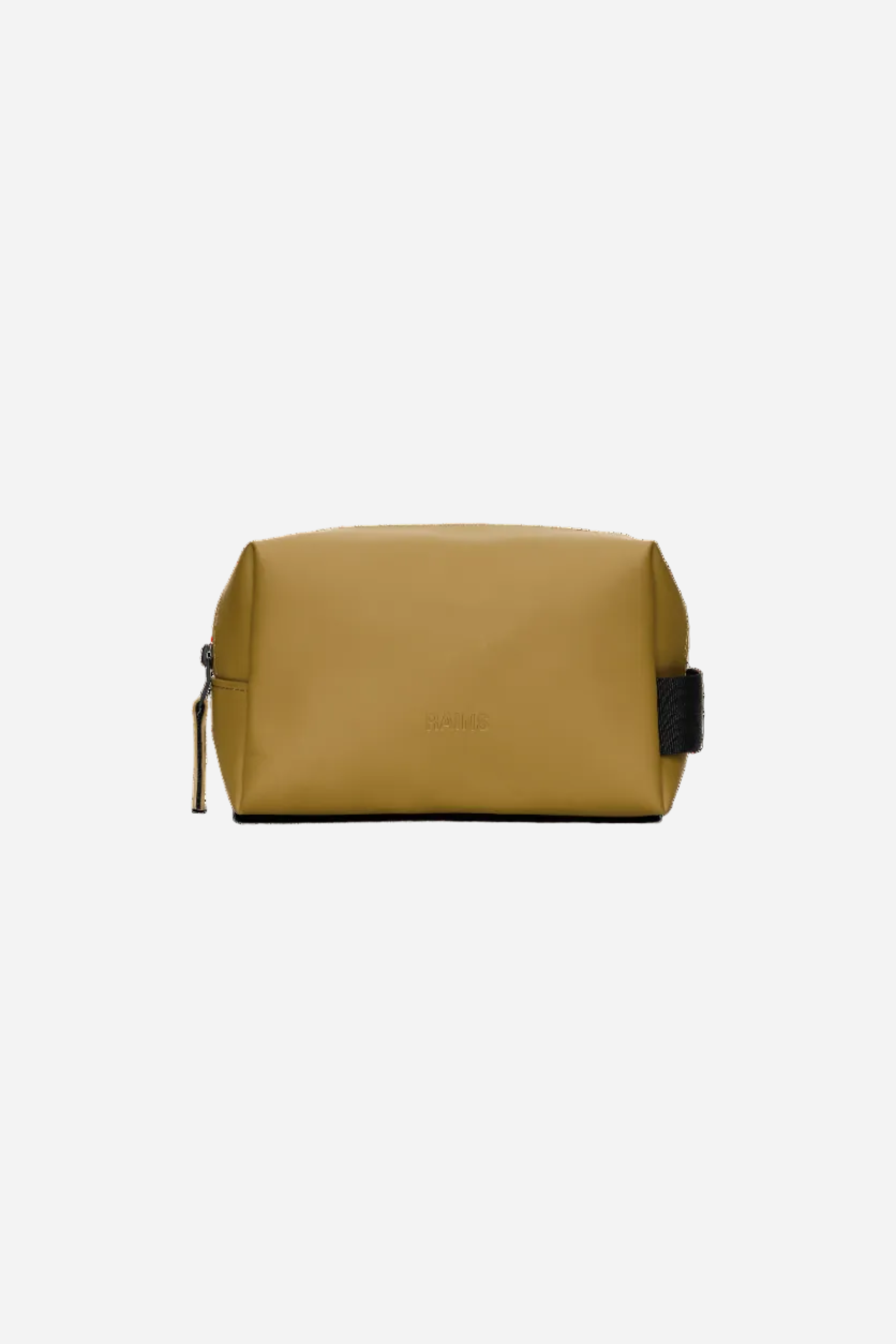 Beige toiletry bag on a transparent background