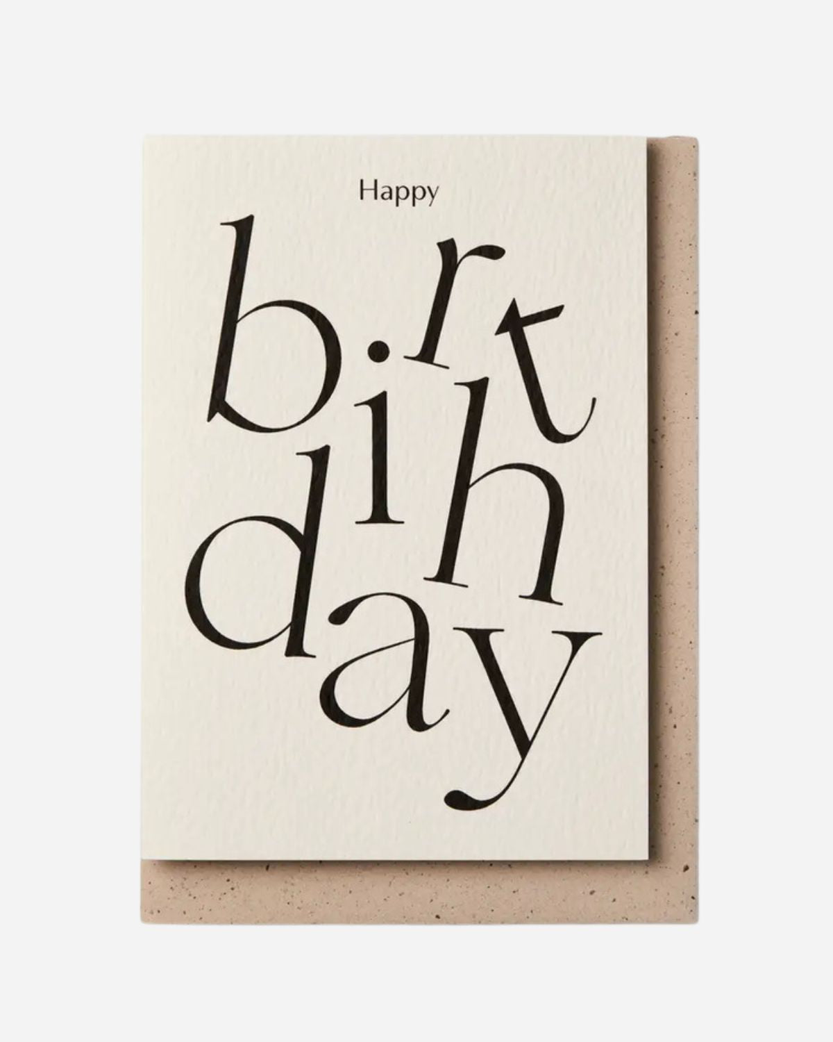 SERIF TYPE HAPPY BIRTHDAY CARD