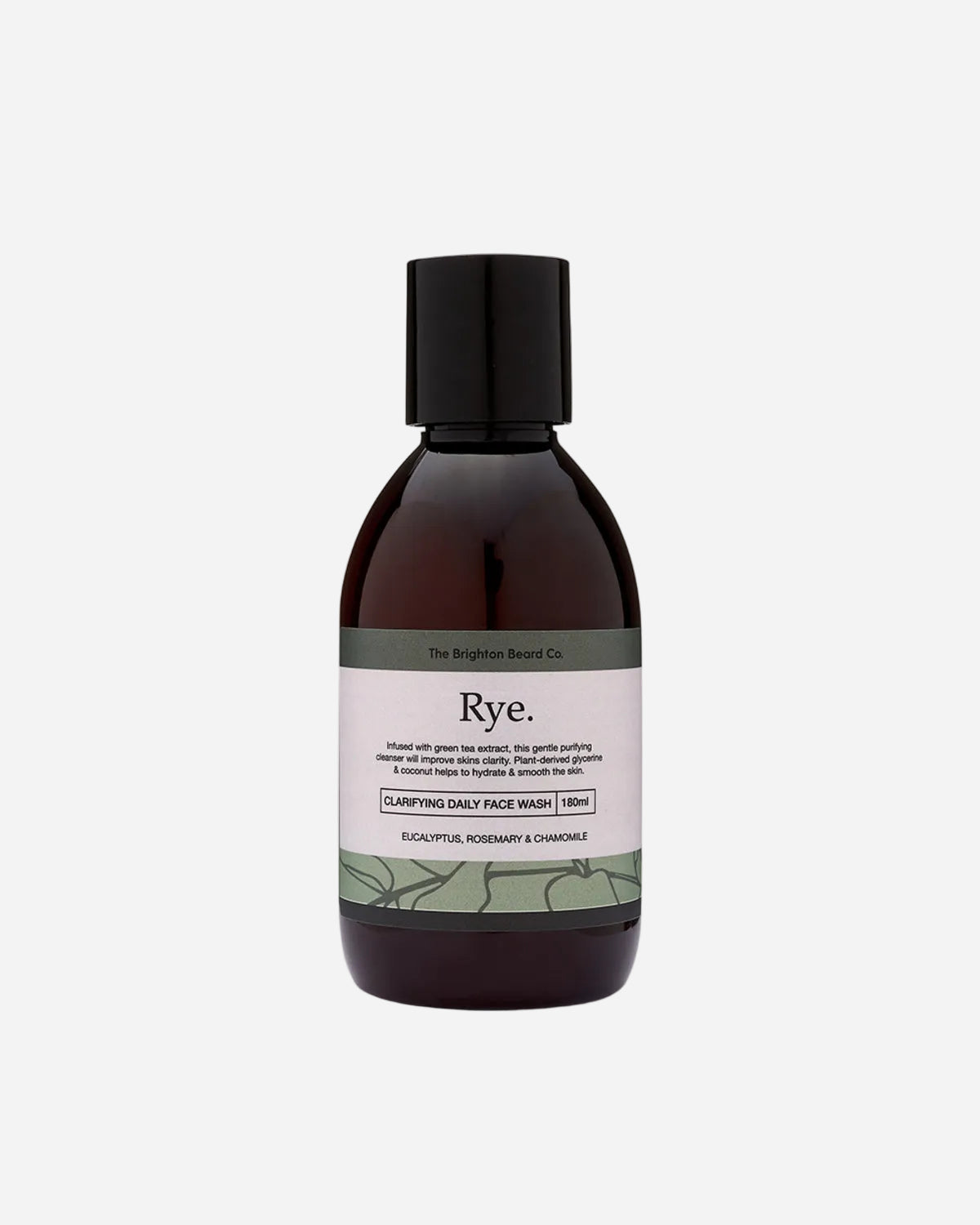 Bottle of 'Rye' product from The Brighton Beard d Co on a white background