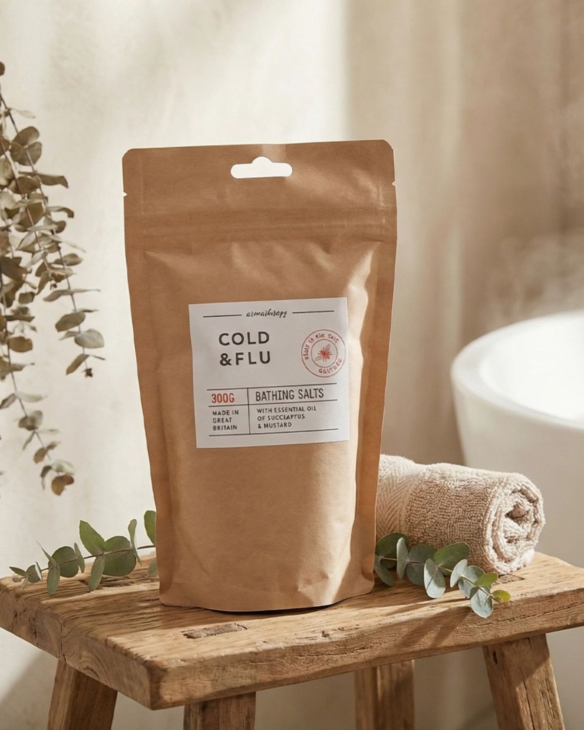 AROMATHERAPY COLDS AND FLU BATH SALTS