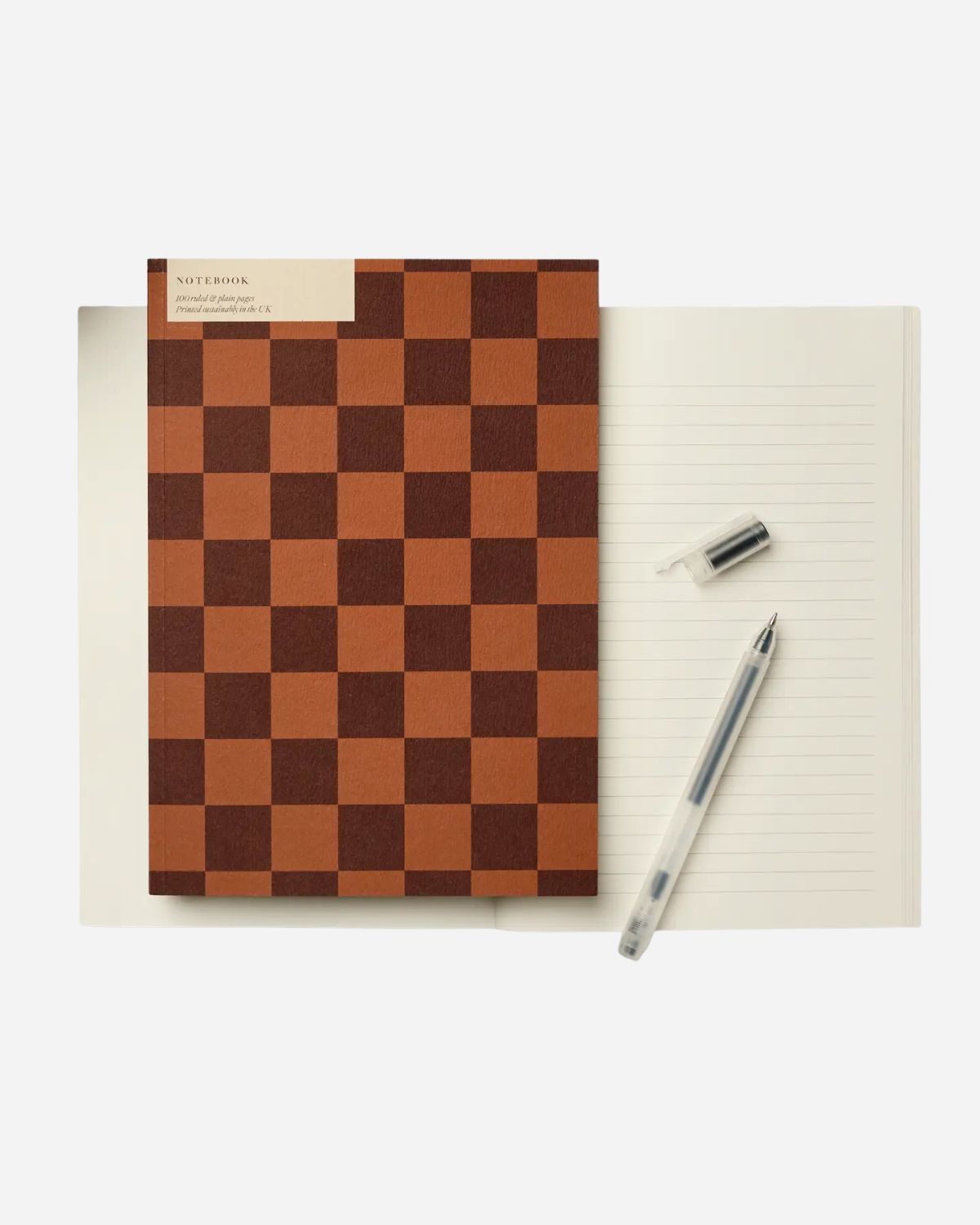 A5 BROWN CHECKERBOARD NOTEBOOK