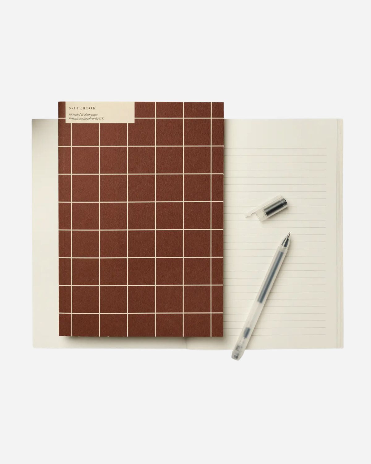 A5 BROWN & CREAM GRID NOTEBOOK