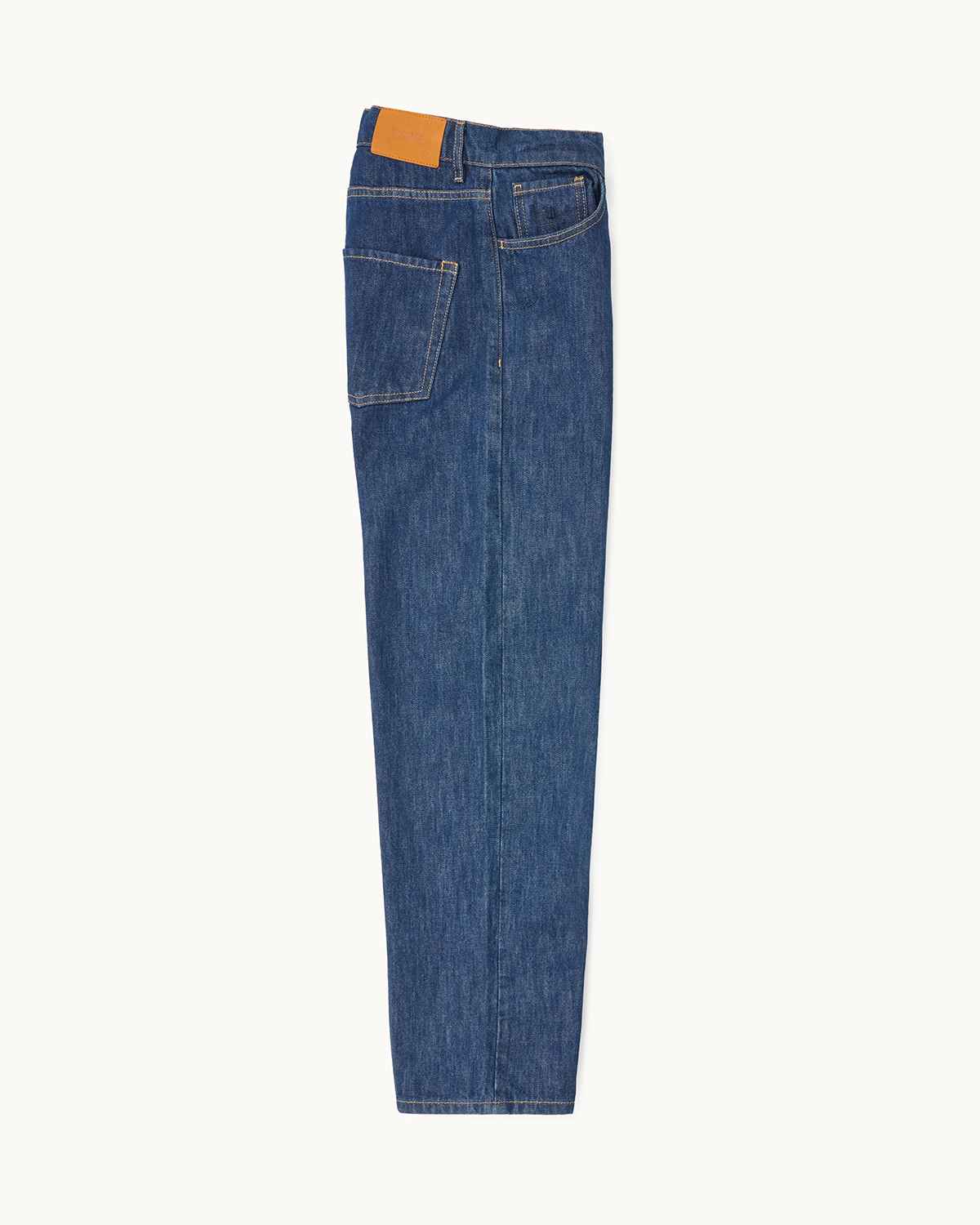 PLEAT RELAX JEANS RINSE WASH