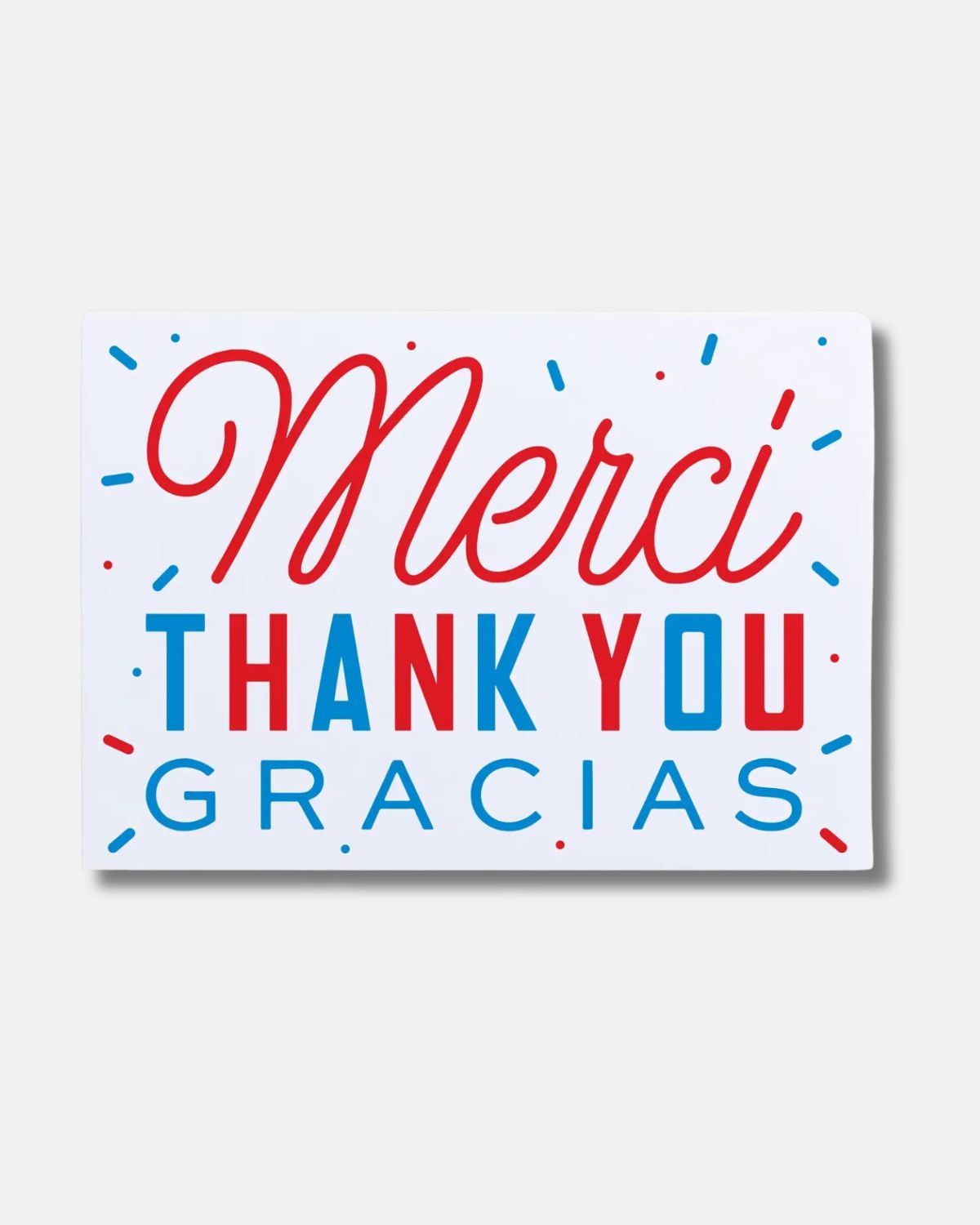 MERCI THANK YOU GRACIAS CARD