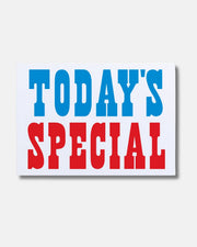 TODAY'S SPECIAL CARD