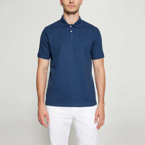 OLAU STRUCTURED POLO SHIRT BLUE CAPTAIN