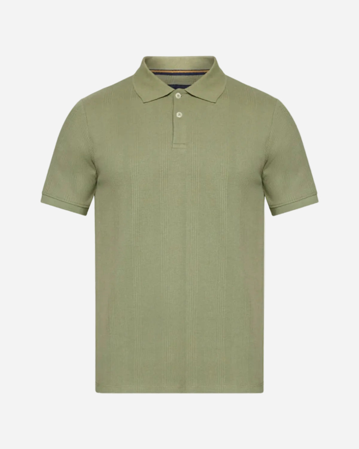 Green polo shirt on a white background