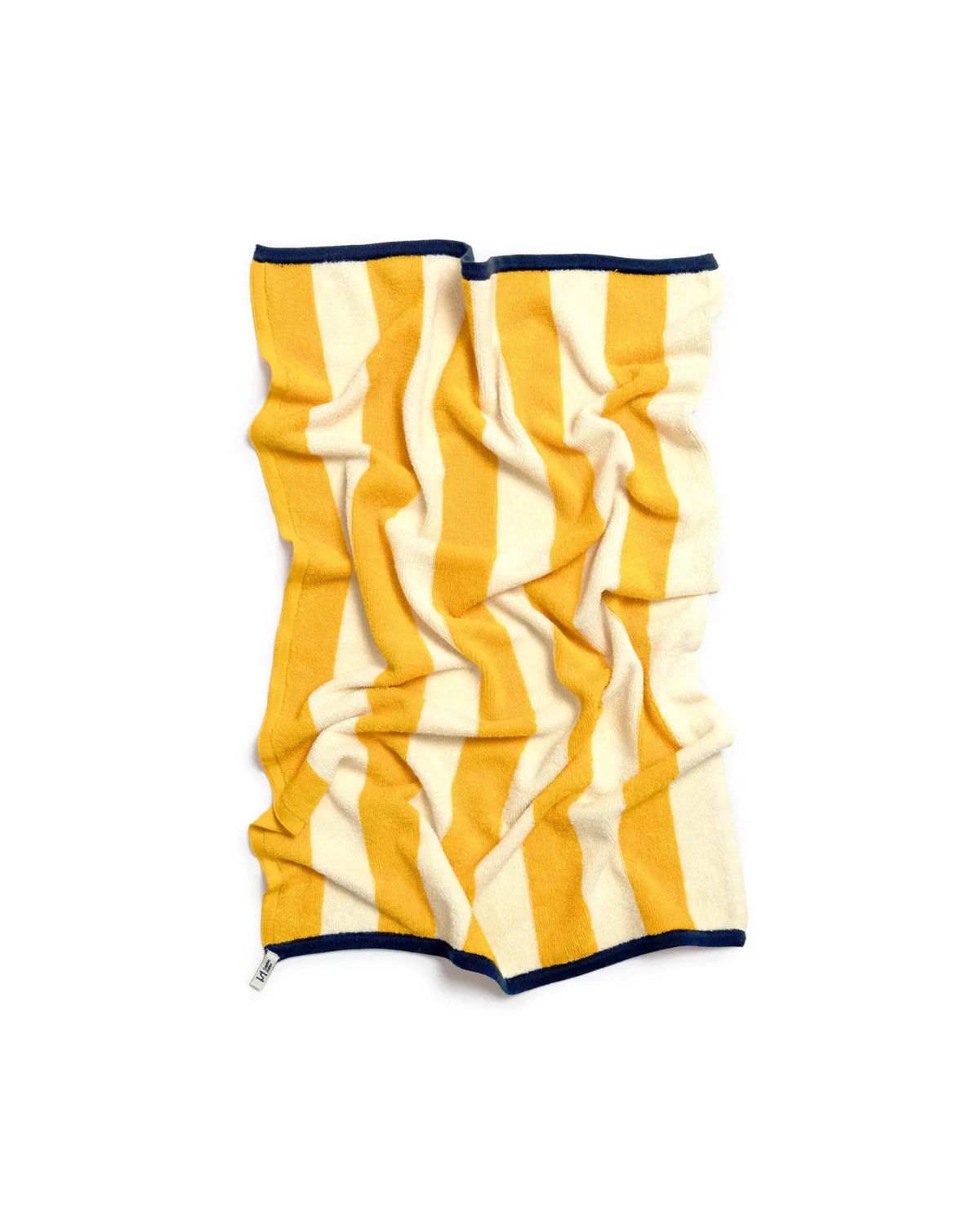 TERRY TOWELLING HAND TOWEL - YELLOW STRIPE