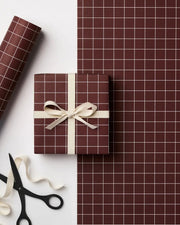 RUSSET GRID GIFT WRAP