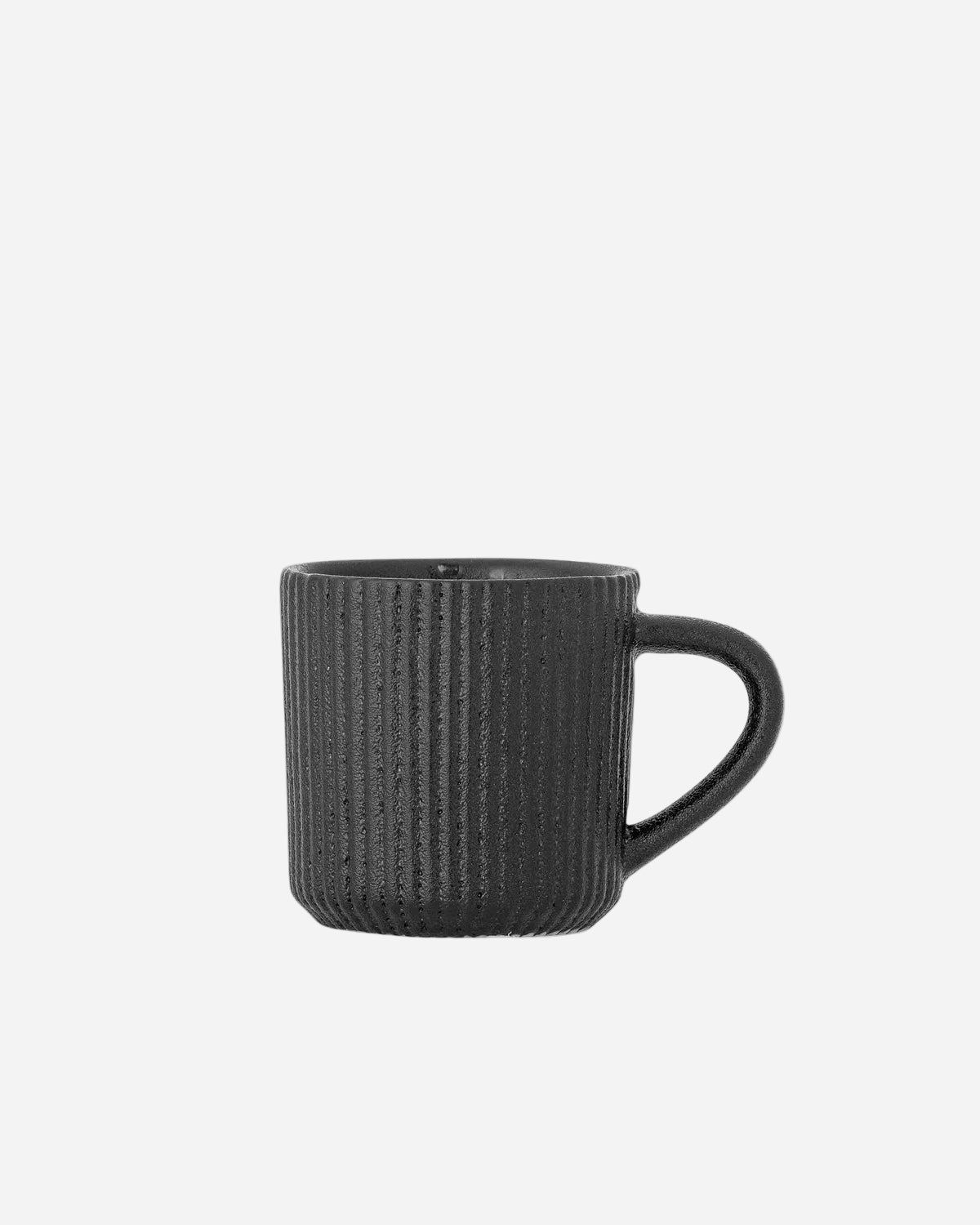 Black textured ESPRESSO CUP on a white background