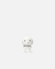 Mini Hoptimist Bumble figure in white on a white background