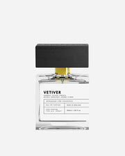 Perfume bottle labeled 'Vetiver' on a white background