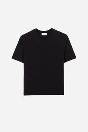 Black t-shirt on a white background