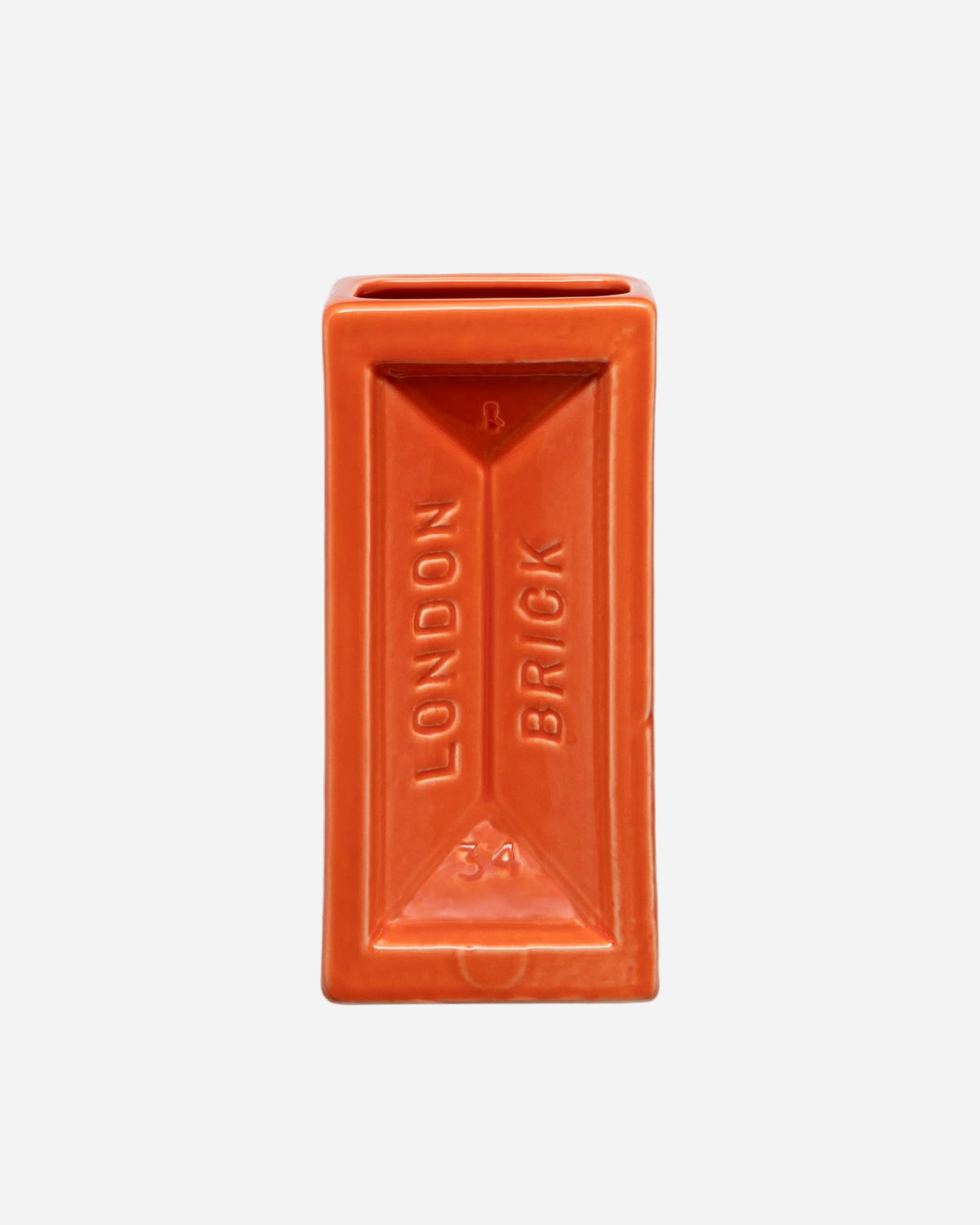 Orange brick-shaped container with 'London Brick' branding on a white background
