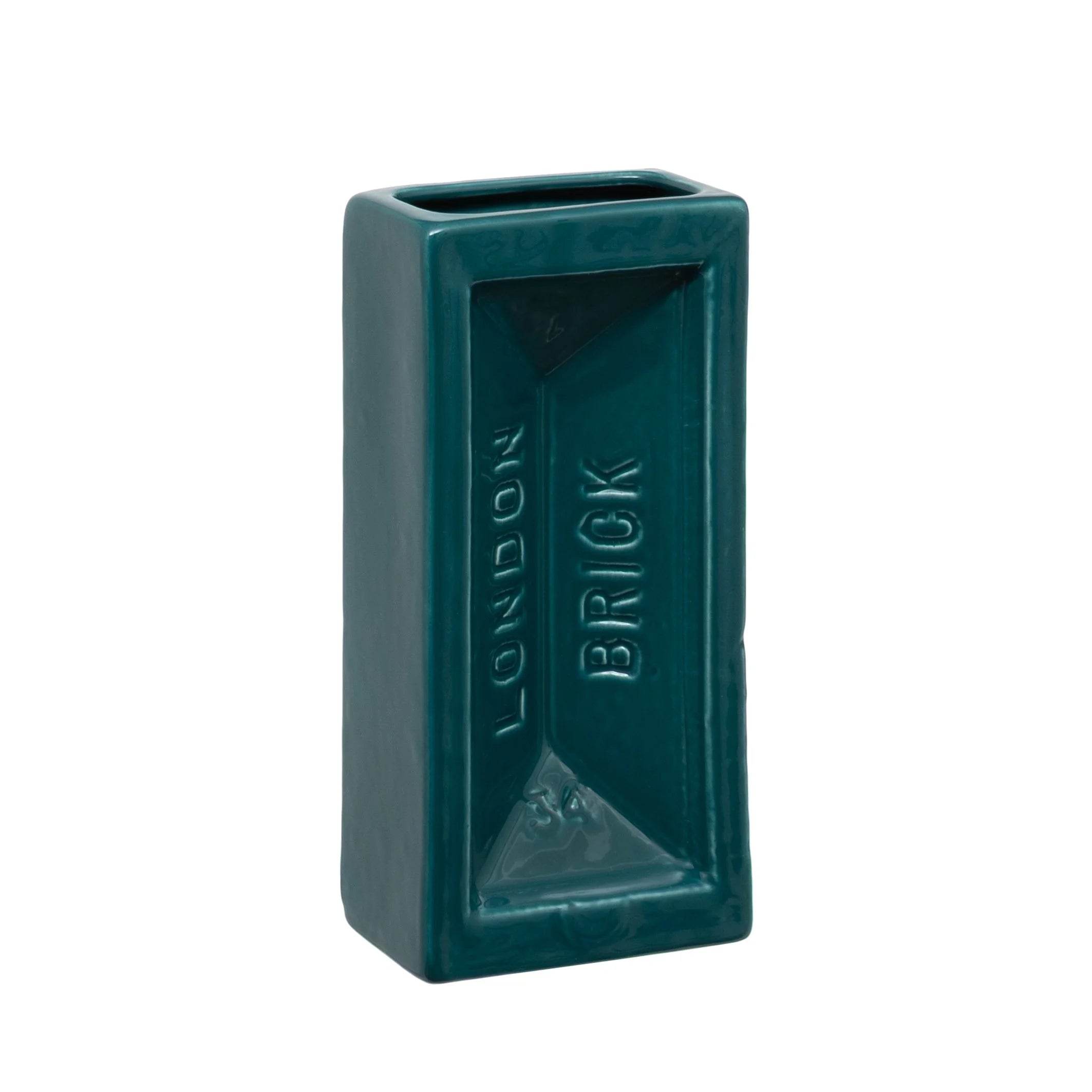 LONDON BRICK VASE TEAL