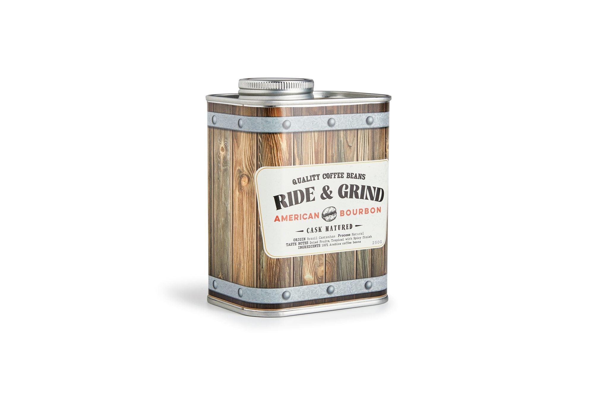 MAPLE WHISKEY BARREL TIN