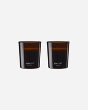DARK WOOD BOXED CANDLE SET OF 2