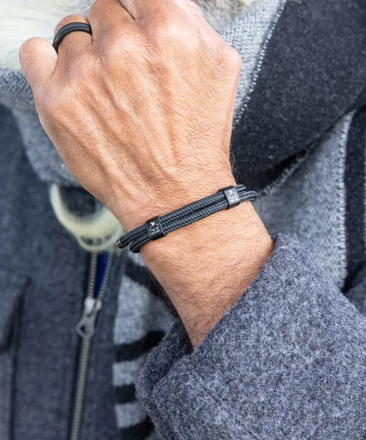 LITTLE LEWIS DBL BLACK BLACK BRACELET