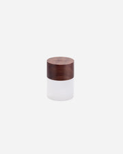 Small cylindrical lamp with wooden top 