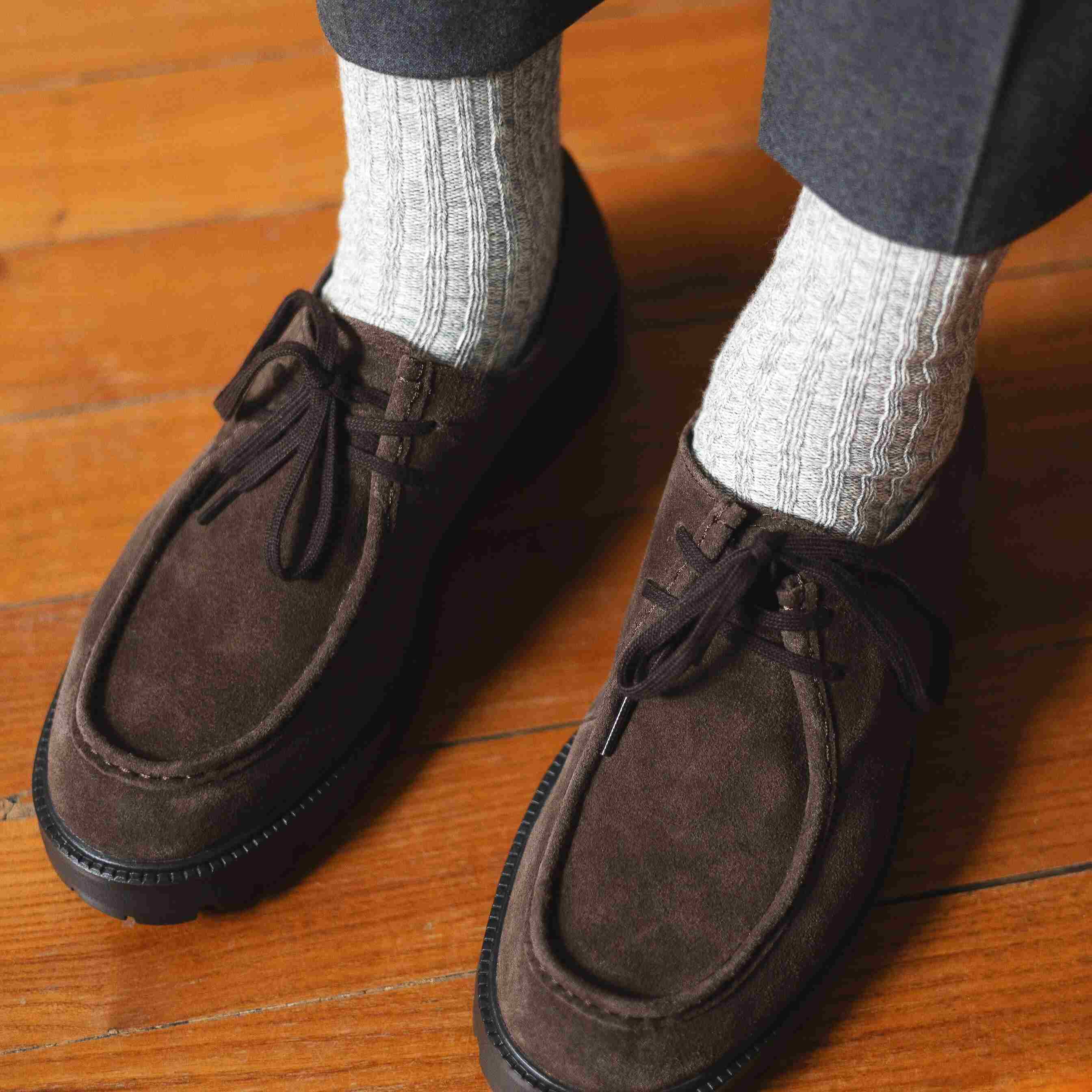 COTTON PATTERN SOCKS BLUE