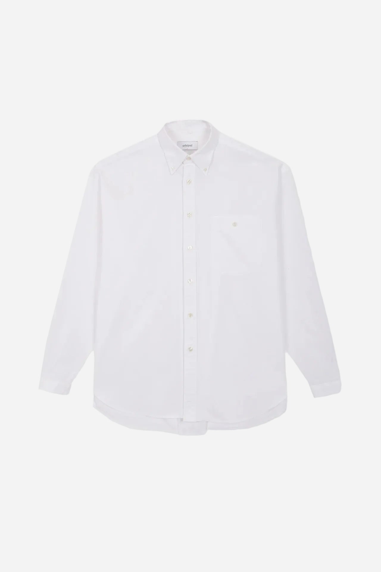 White dress shirt on a light gray background