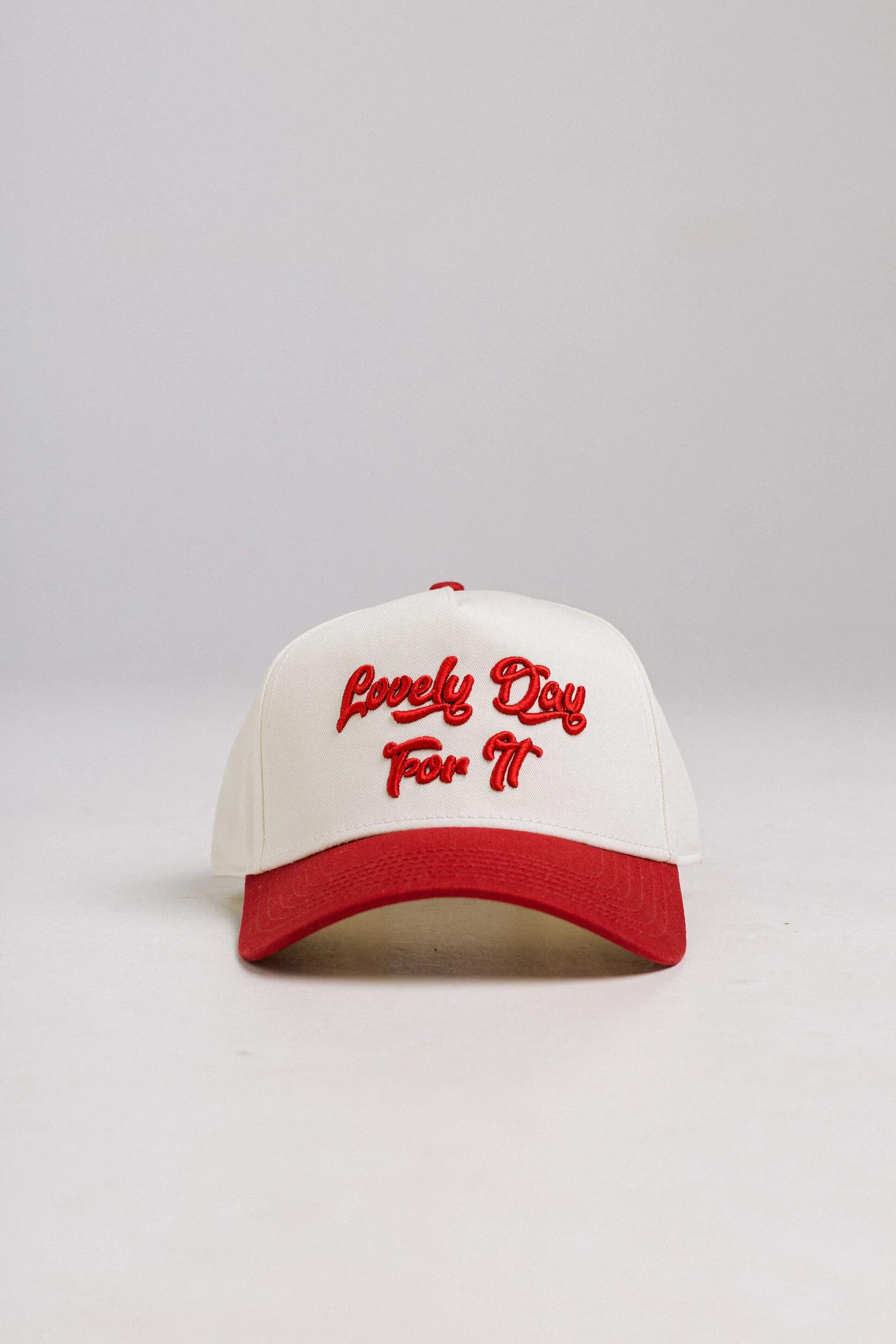 LOVELY DAY FOR IT CAP RED