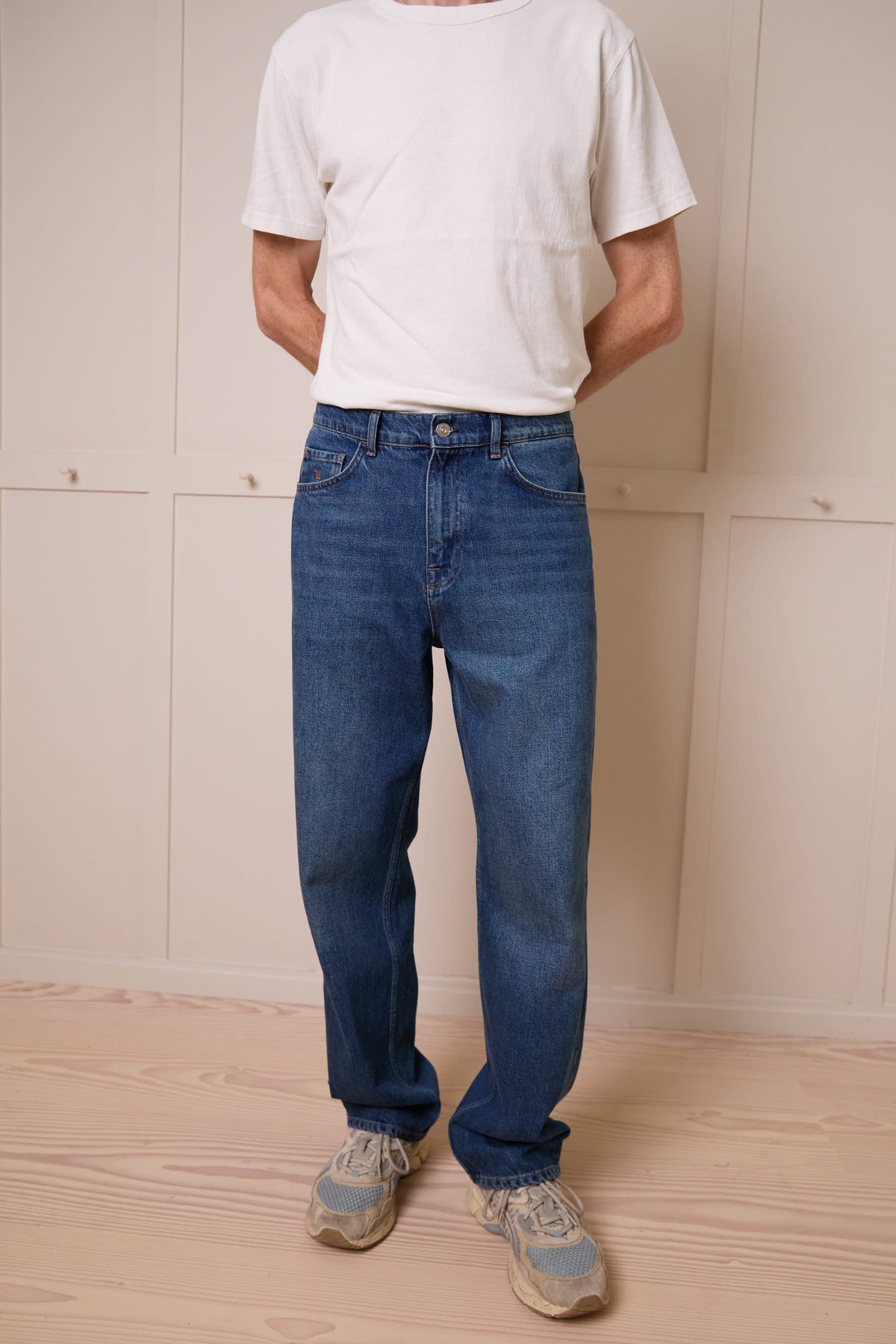 SUPER RELAX JEANS MID SAND WASH