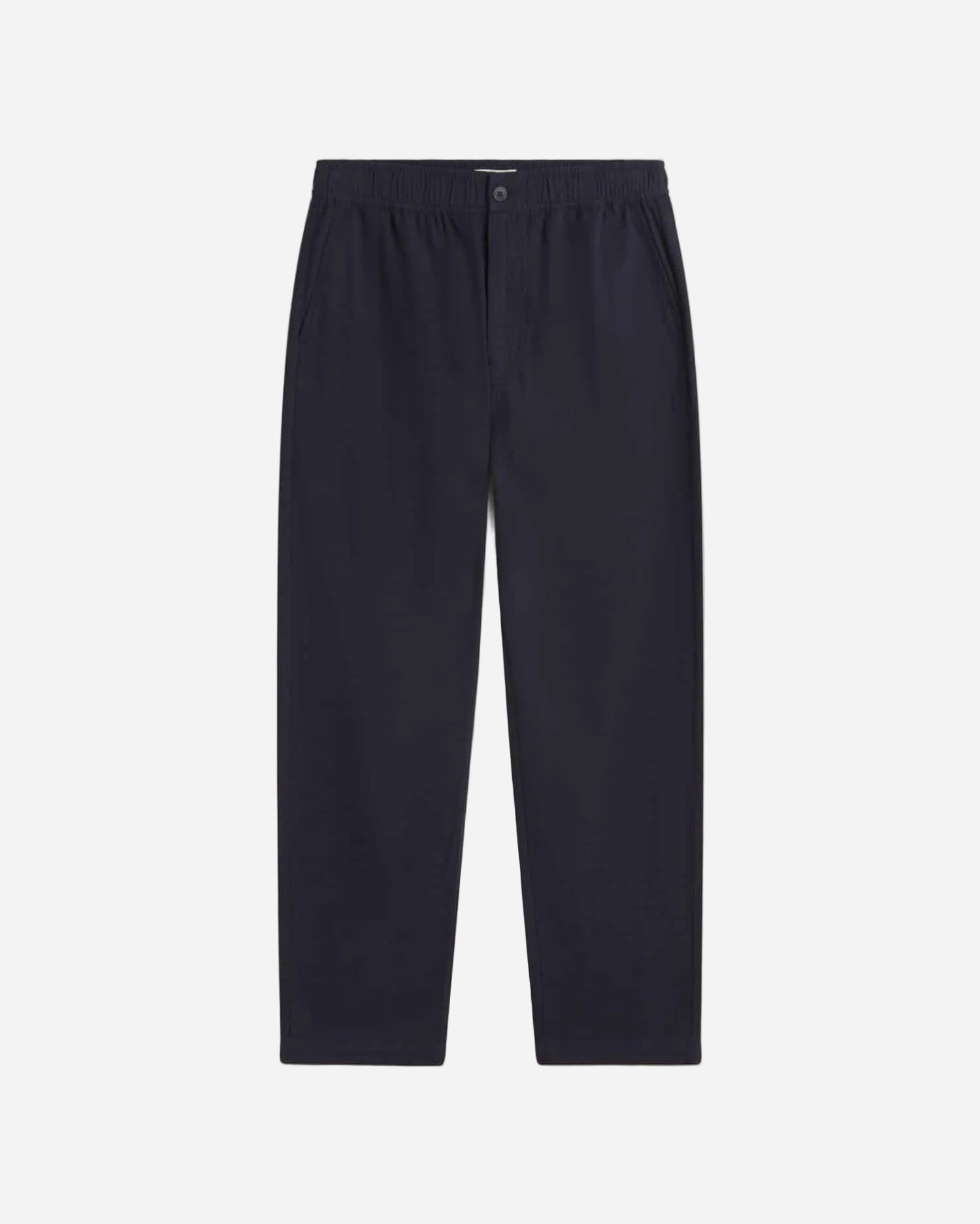 Black pants on a light gray background
