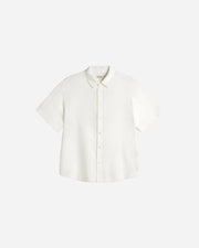 White shirt on a light gray background