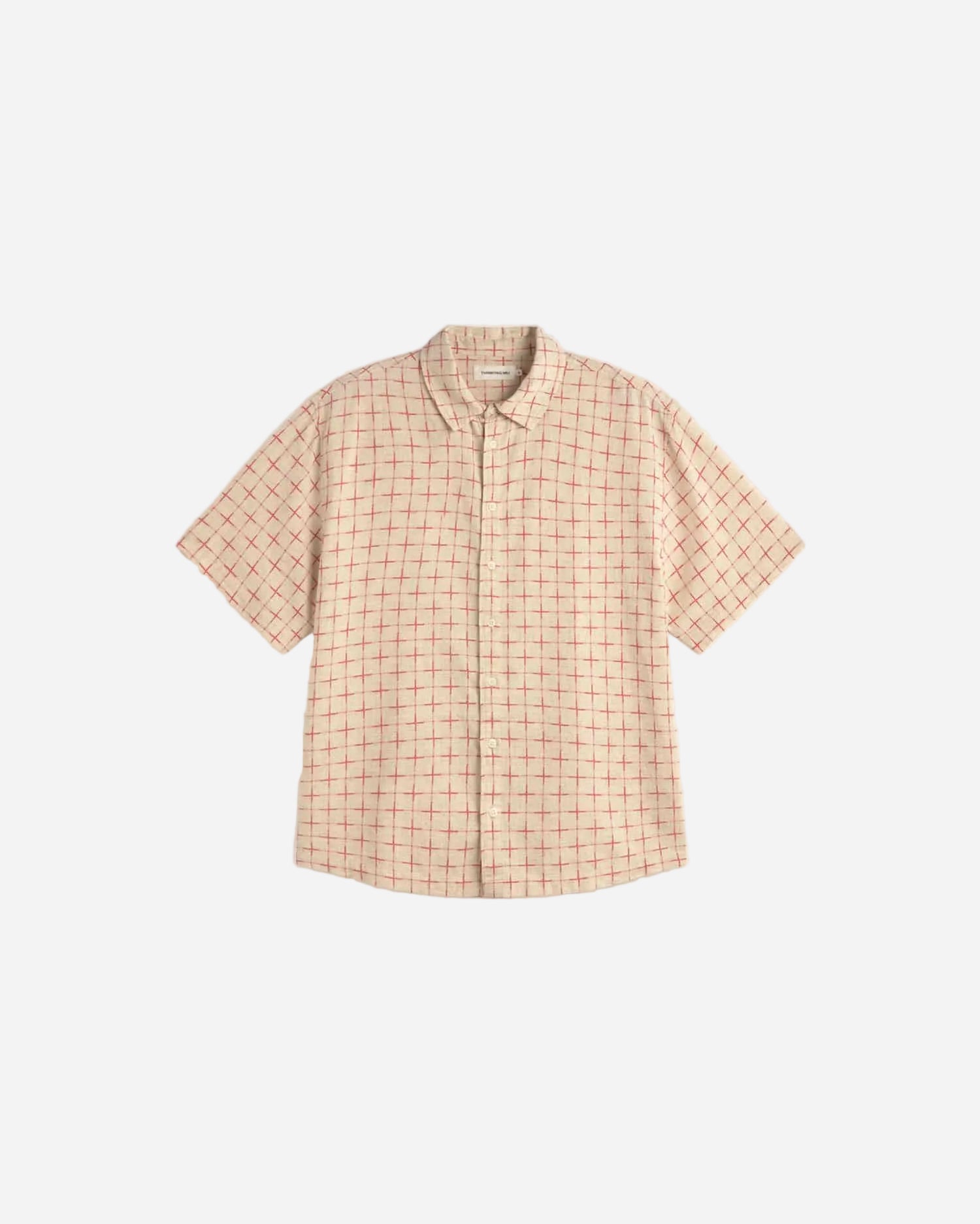 Checkered shirt on a light gray background