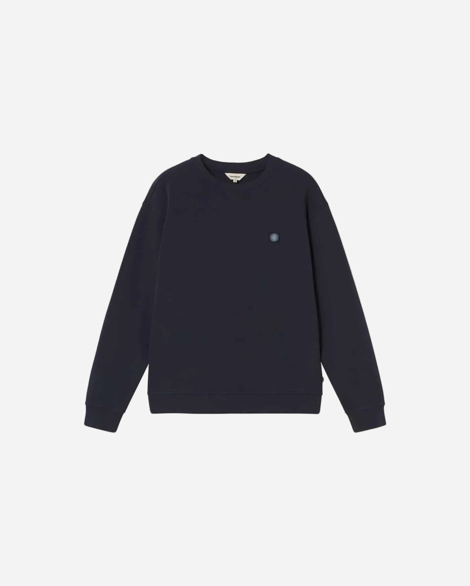 Navy blue sweater on a white background