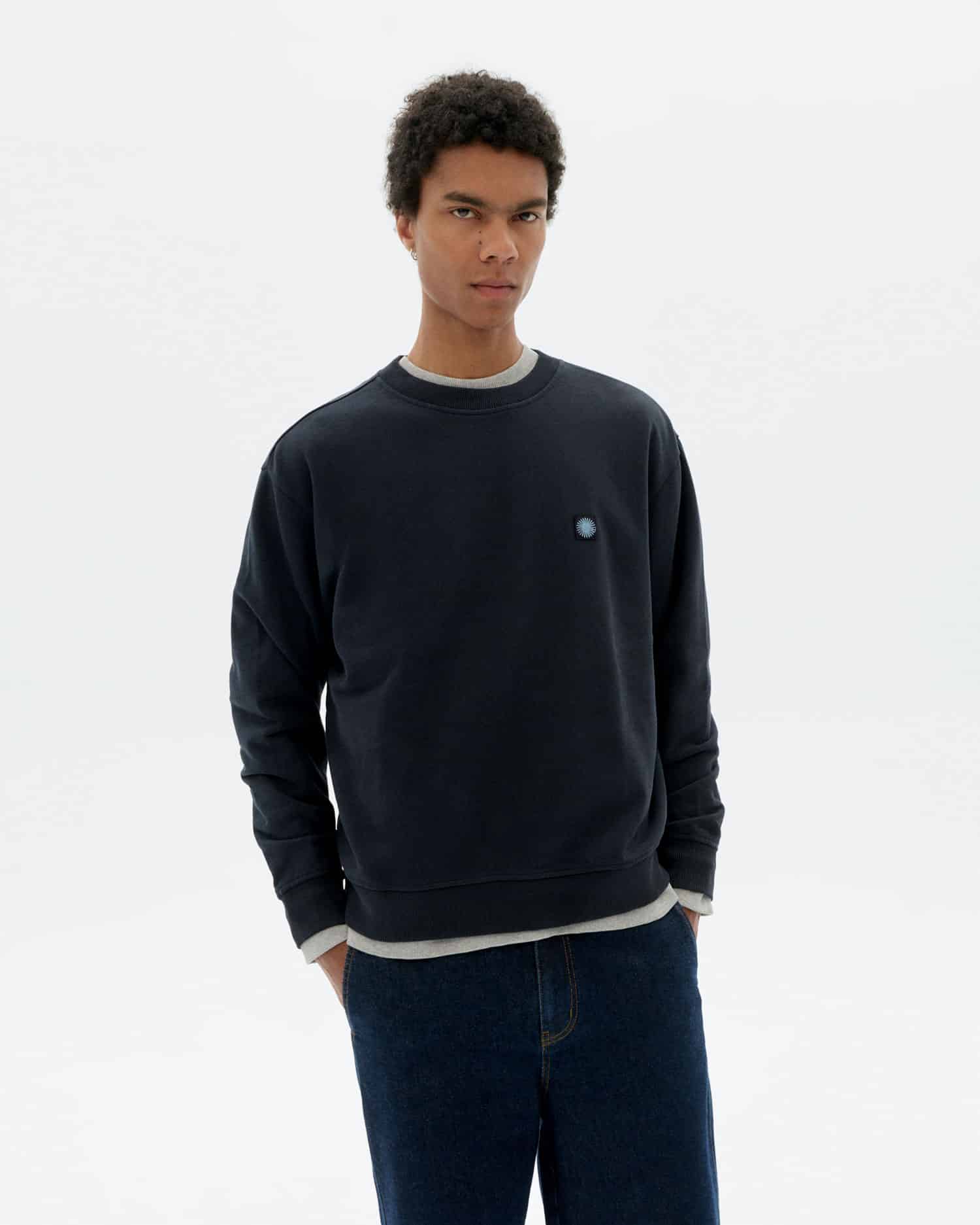 SOL CONTRAST NAVY LEON SWEATSHIRT