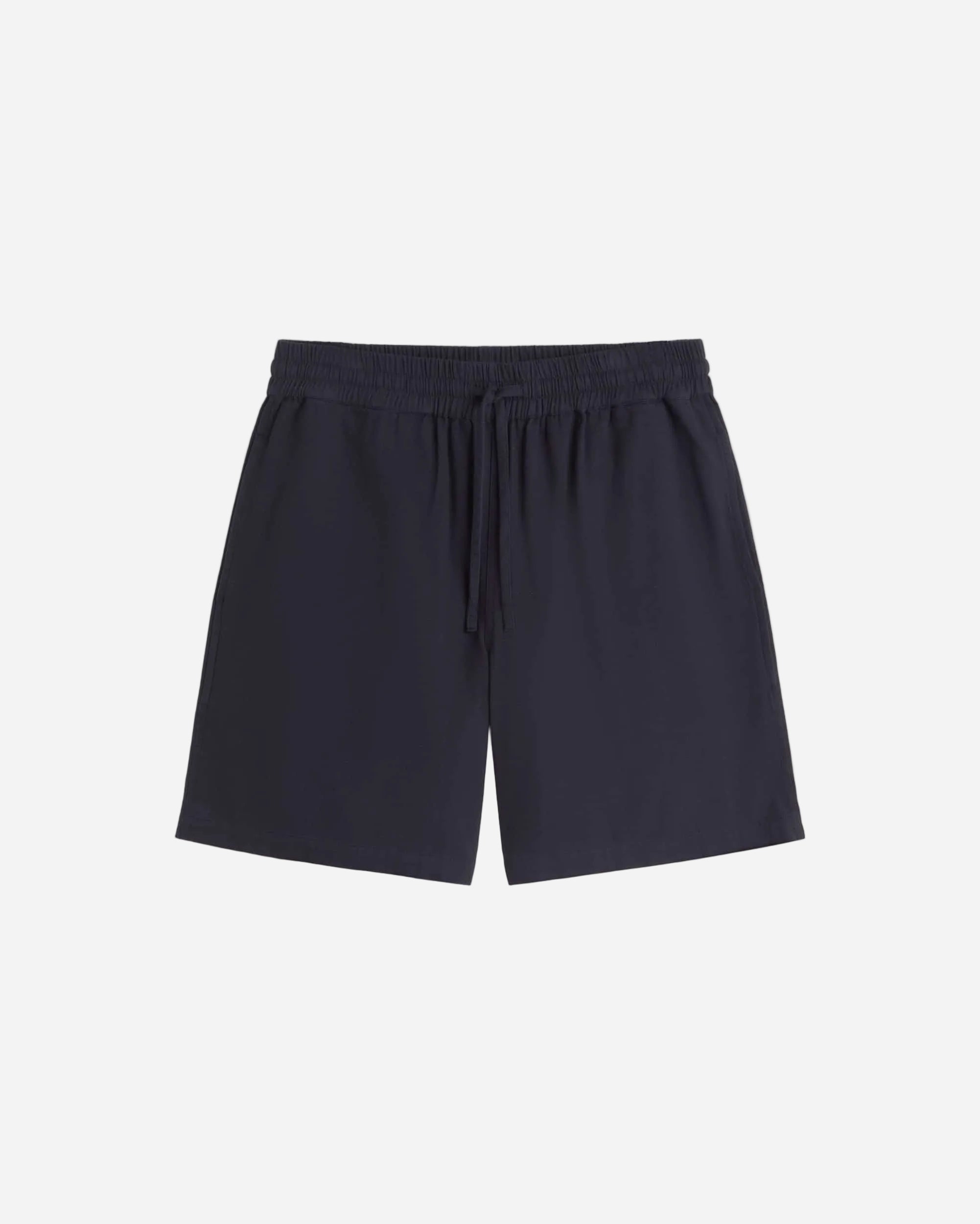 Black shorts on a light gray background