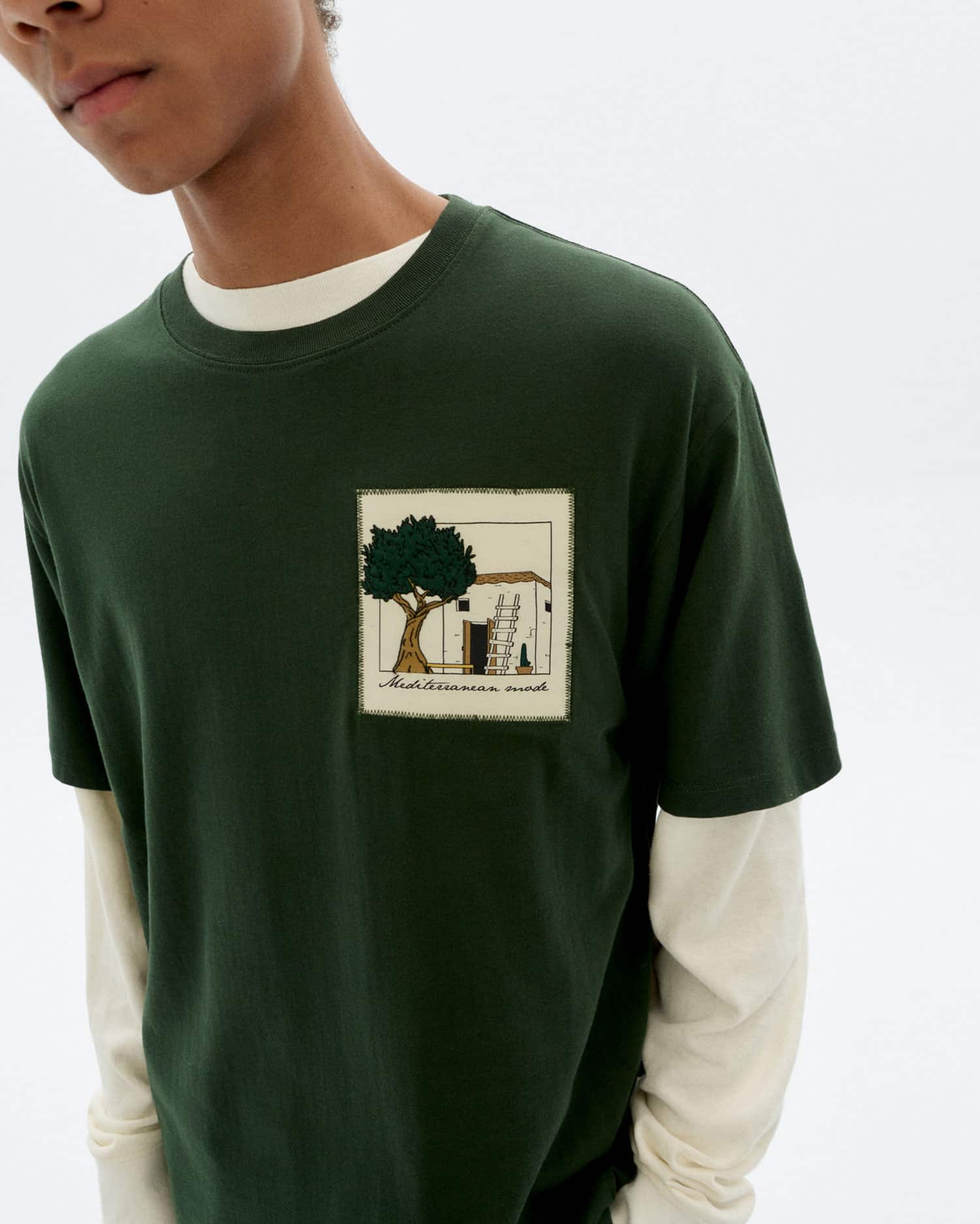 HOUSE BOTTLE GREEN AARON TEE