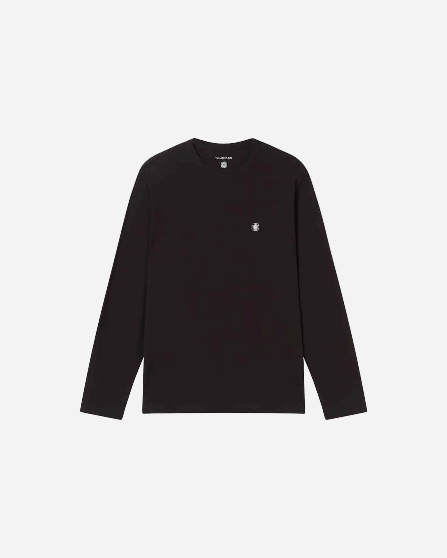 Black long-sleeve shirt on a white background