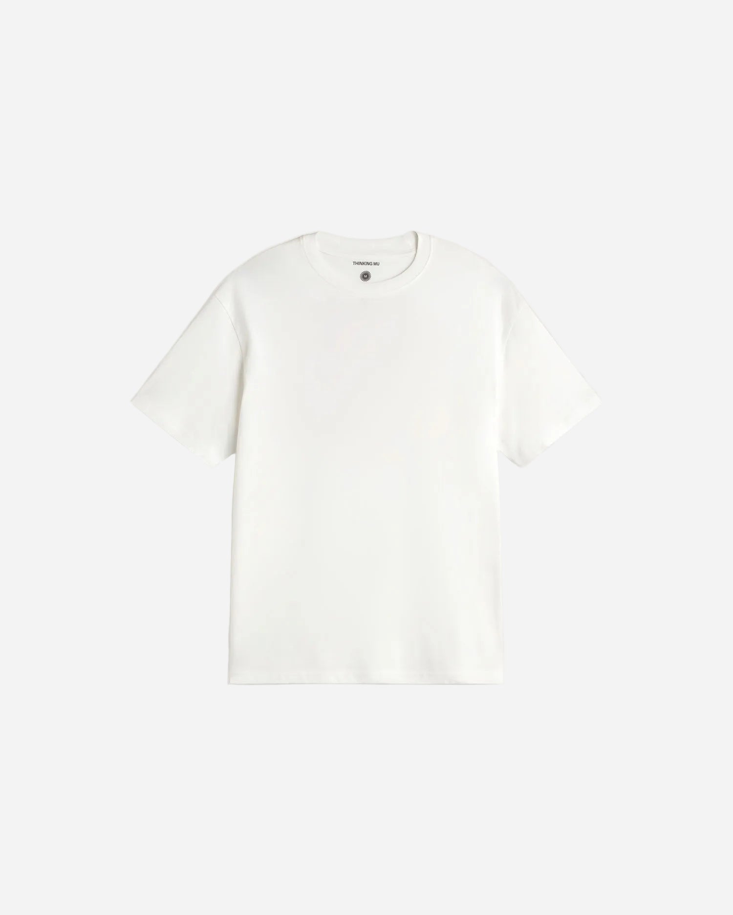 White t-shirt on a light gray background