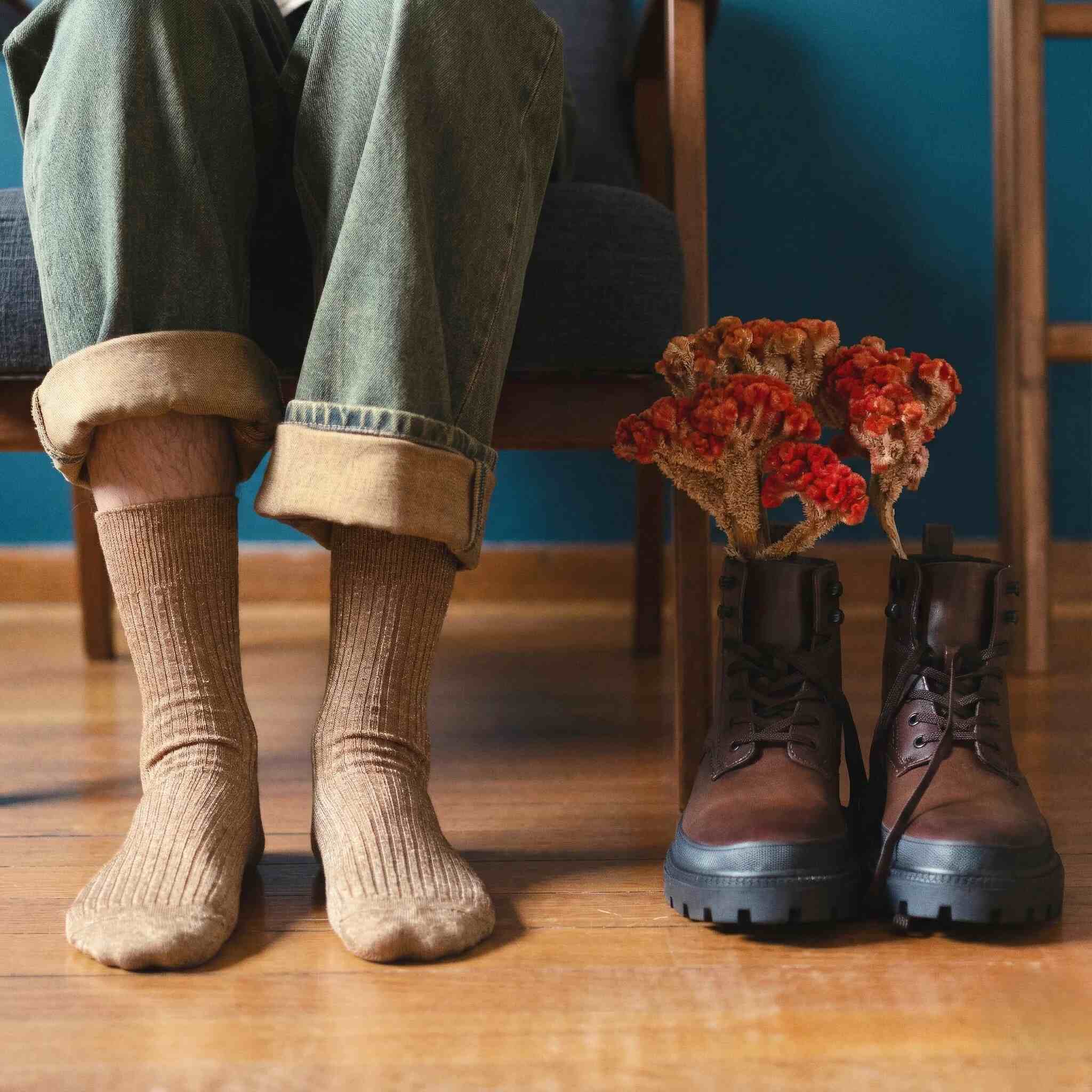 DUST STAR SOCKS CARAMEL